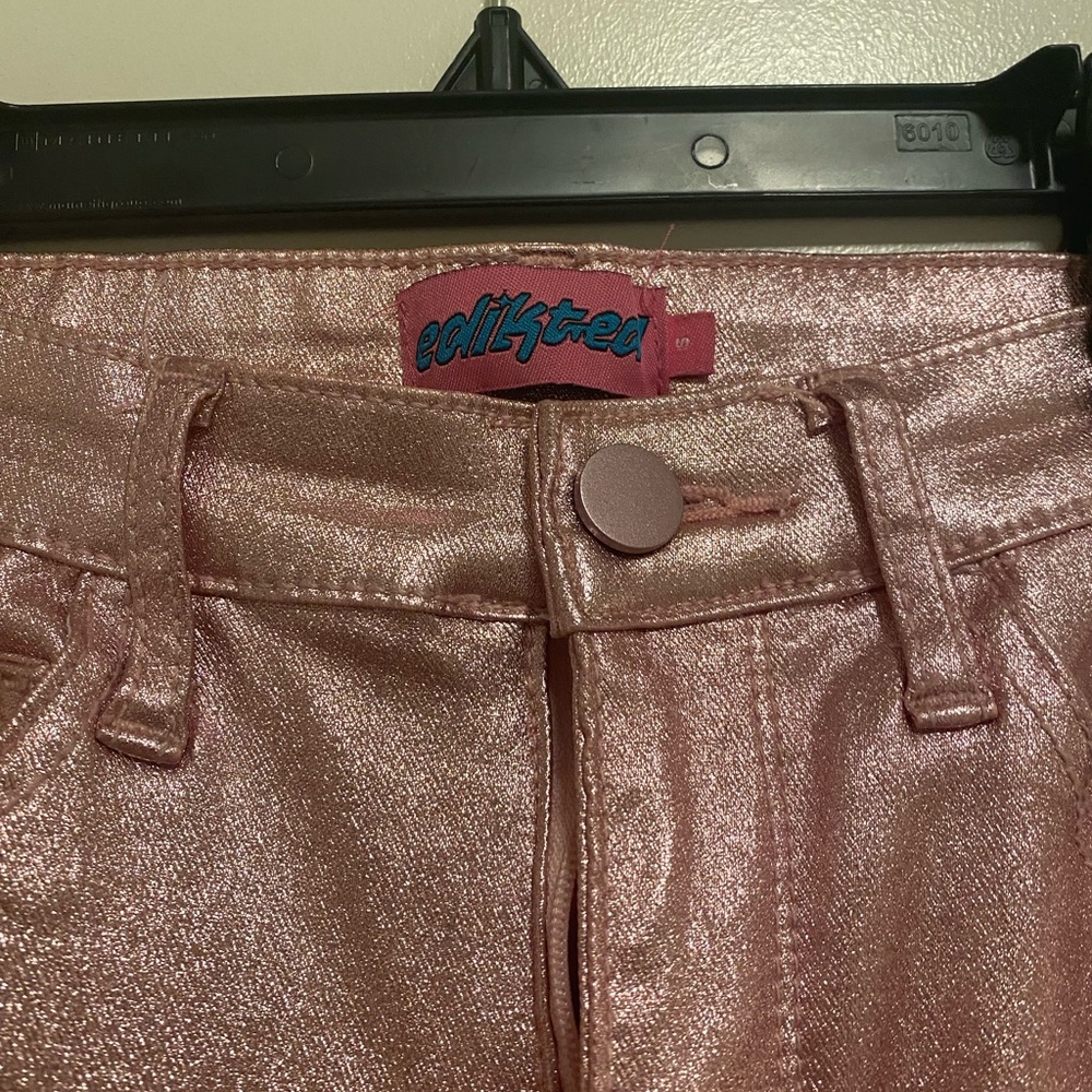 Edikted pink leathers pants
